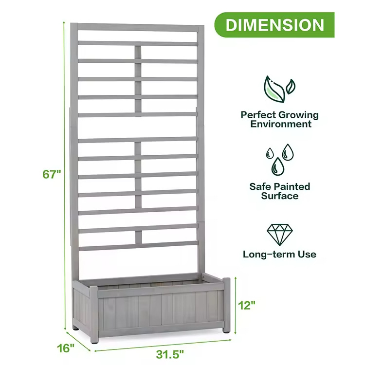 Грядка приподнятая квадратная глазурованная кашпо для овощей