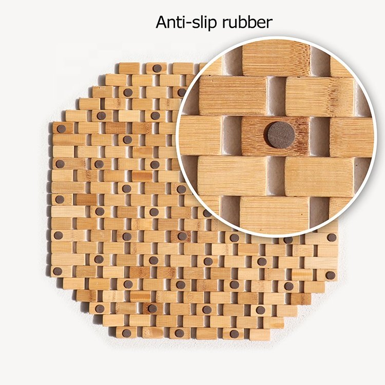 Hot Selling Customized High Quality Natural Synthetic Wood Mat Bathroom Bamboo Mat