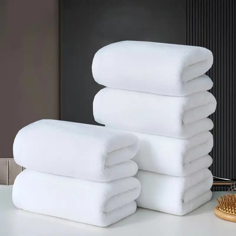 White 100% Cotton 5 Star Luxury Hotel Bath Towel Sets