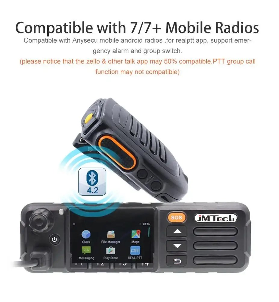 Беспроводная гарнитура Jmtech B01 для рации с PTT и Bluetooth