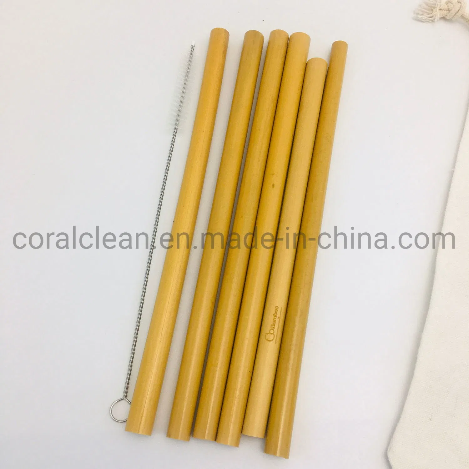 Compostable Straight Reusable Bamboo Drinking Straws