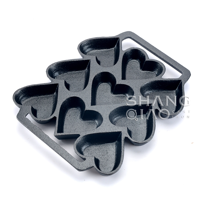 Сковорода для панкейков в форме сердца с 9 ячейками