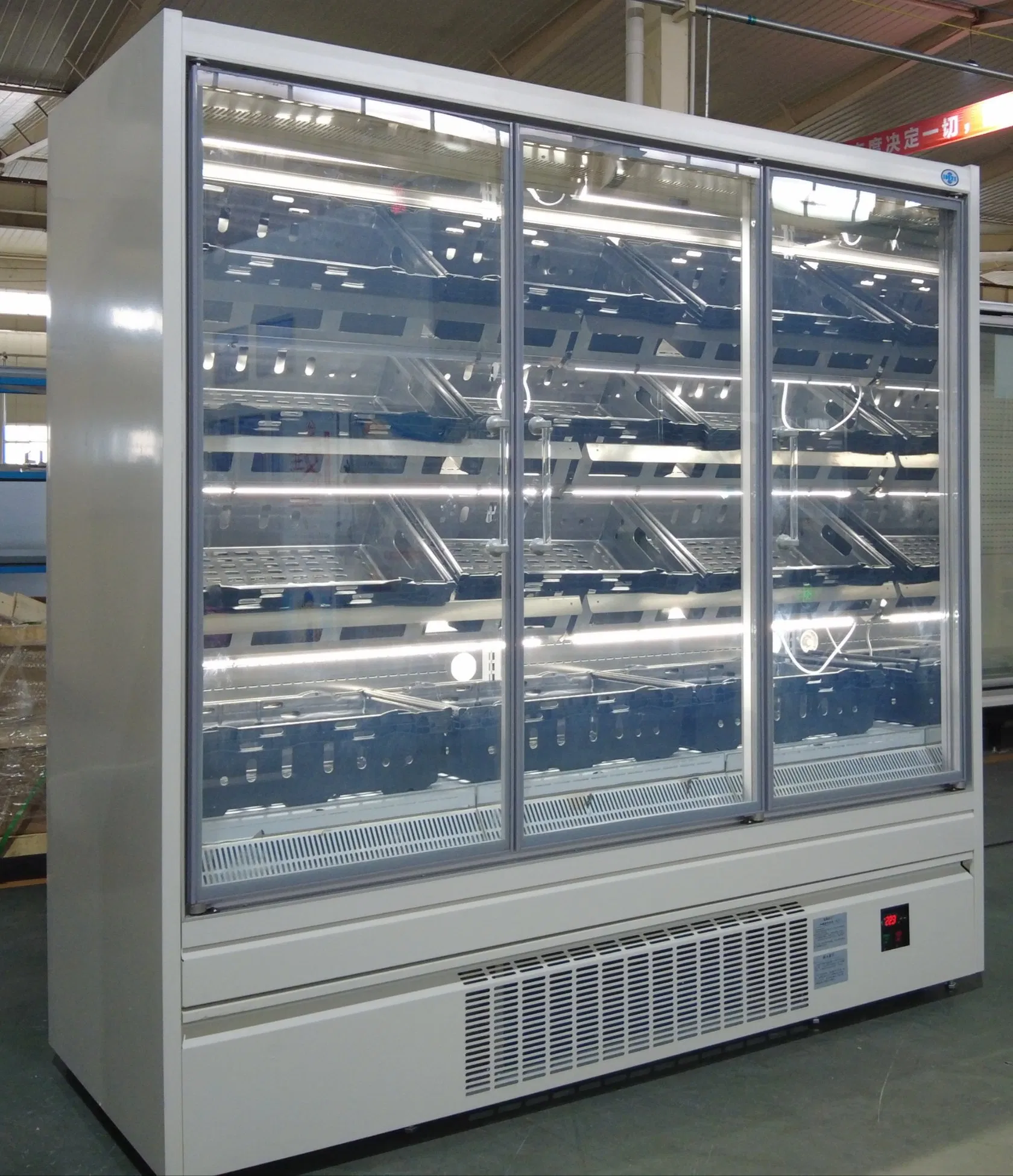 Supermarket Display Freezer Plug-in Type Vegetable and Fruit Cabinet Upright Freezer Chiller