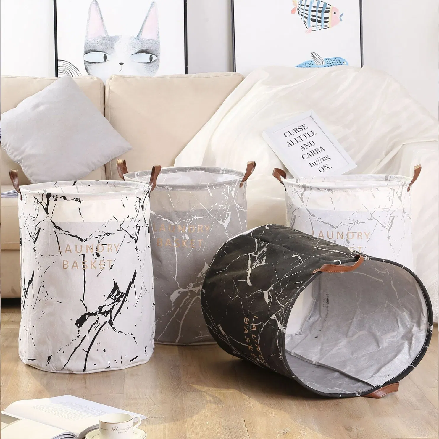 Modern Home Use Extra Large Big Customized Laundry Basket Foldable