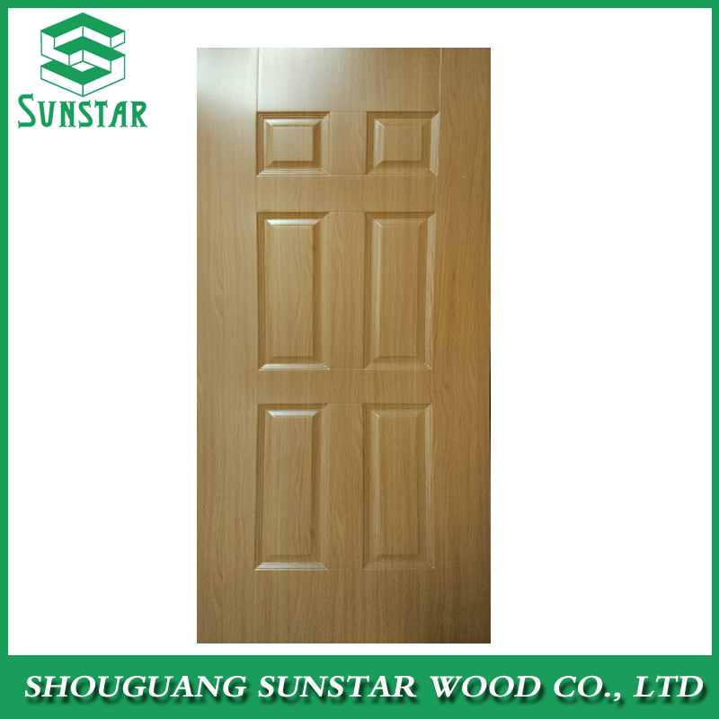 Door Skin with Natural Veneer/Melamine Faced and MDF Core
