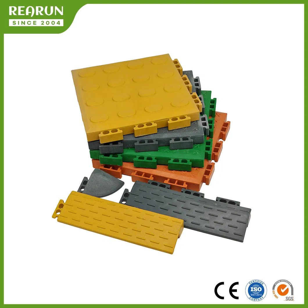 Rearun PP PE Plastic Interlocking Ground Tiles Used for outdoor Parking Lots