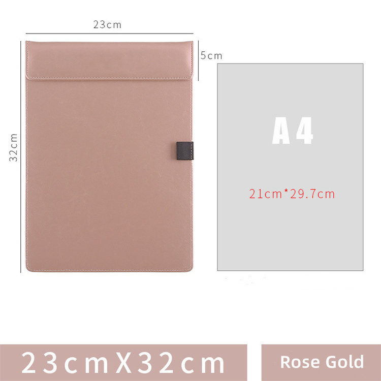 Magnetic PU Leather Office Clipboard Restaurant Hotel Menu Folder Bill Folder