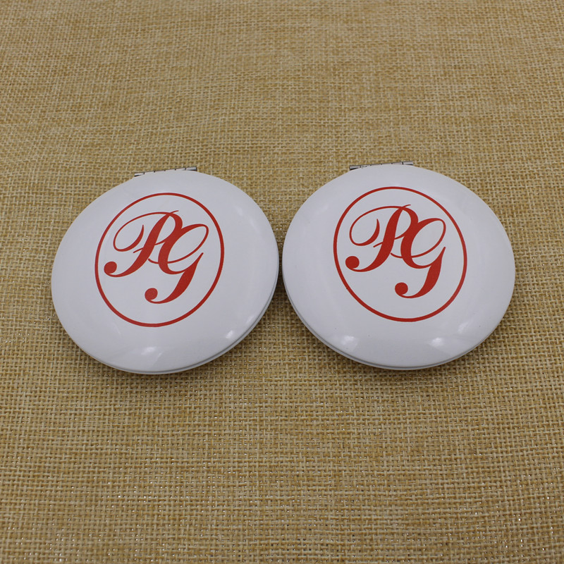 Metal Pocket Cosmetic Mirror with Custom Logo Printing/Laser
