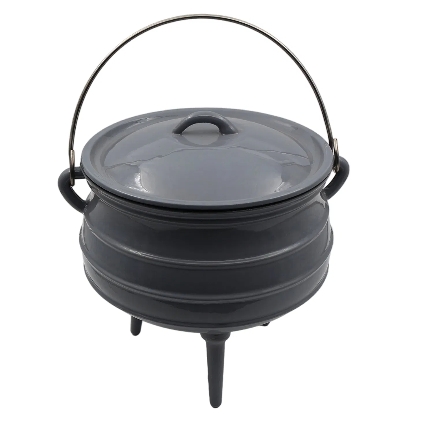 Чугунный кемпинговый котелок с эмалью, 26 см