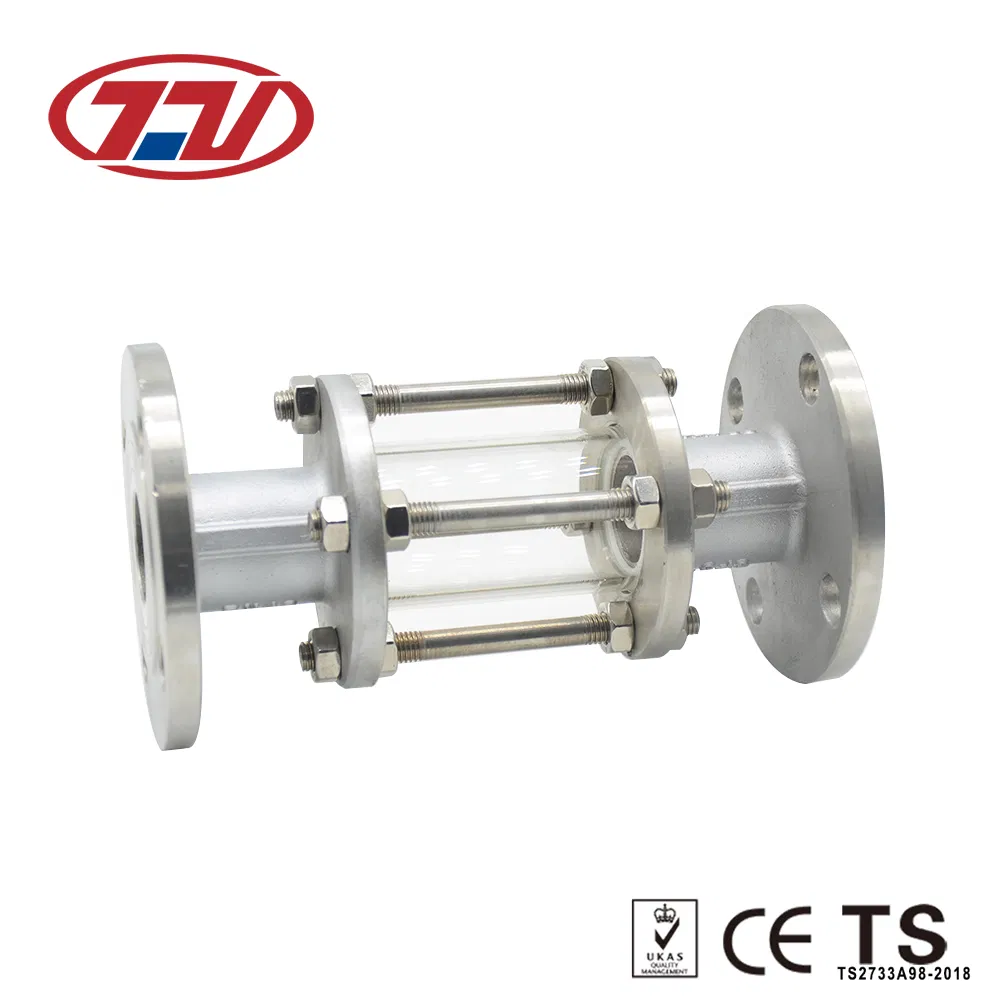 Stainless Steel Industrial High Pressure Cross Type Sight Glass with Flange End