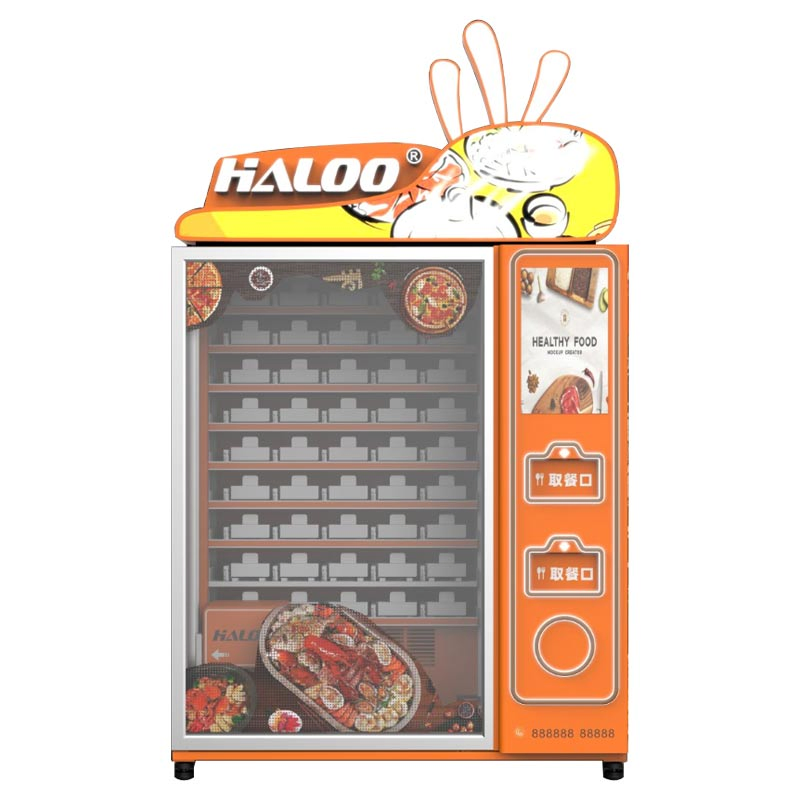 Heating Function Large Capacity Fully Automatic Hot Food Vending Machine