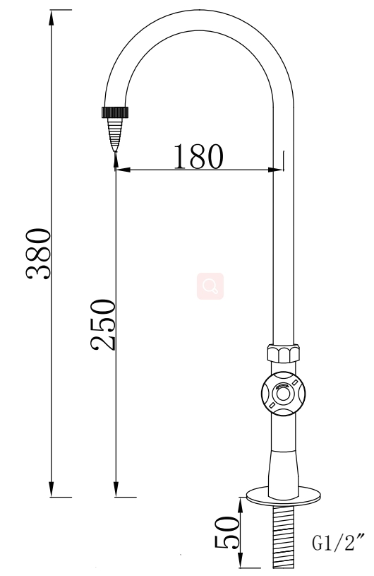 Лабораторный кран смеситель с лезвийным рычагом