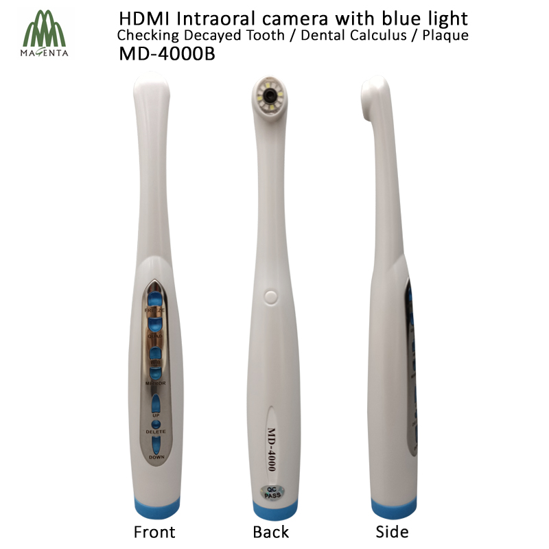 16: 9 Full Display HDMI and VGA Blue Light Dental Camera for Checking Dental Calculus / Decayed Teeth and Plaque