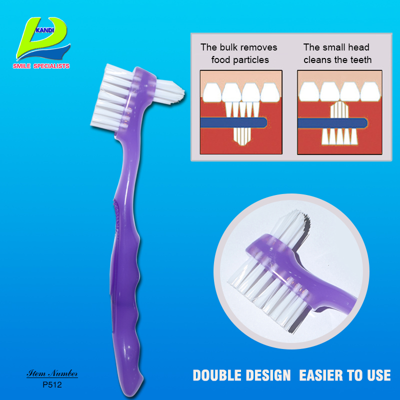 Dental Denture Brush for False Tooth Cleaning Toothbrush
