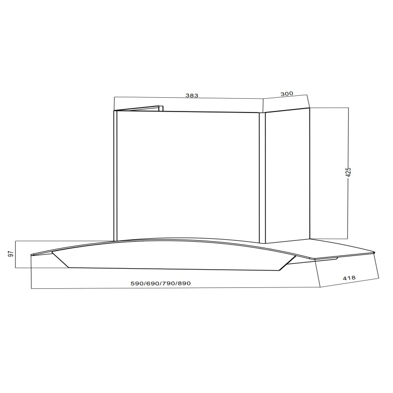 Sleek Design Kitchen Hood Range Hood for Contemporary Spaces