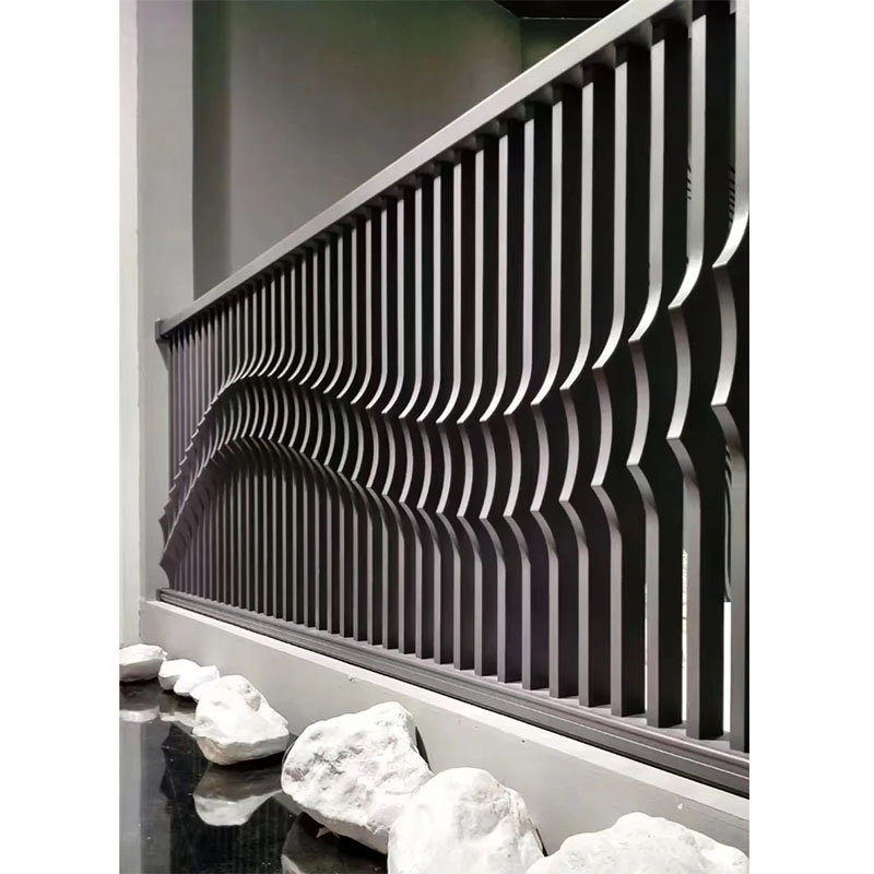 Modern Black Aluminum Fence Aluminium Privacy Fence for Home Garden