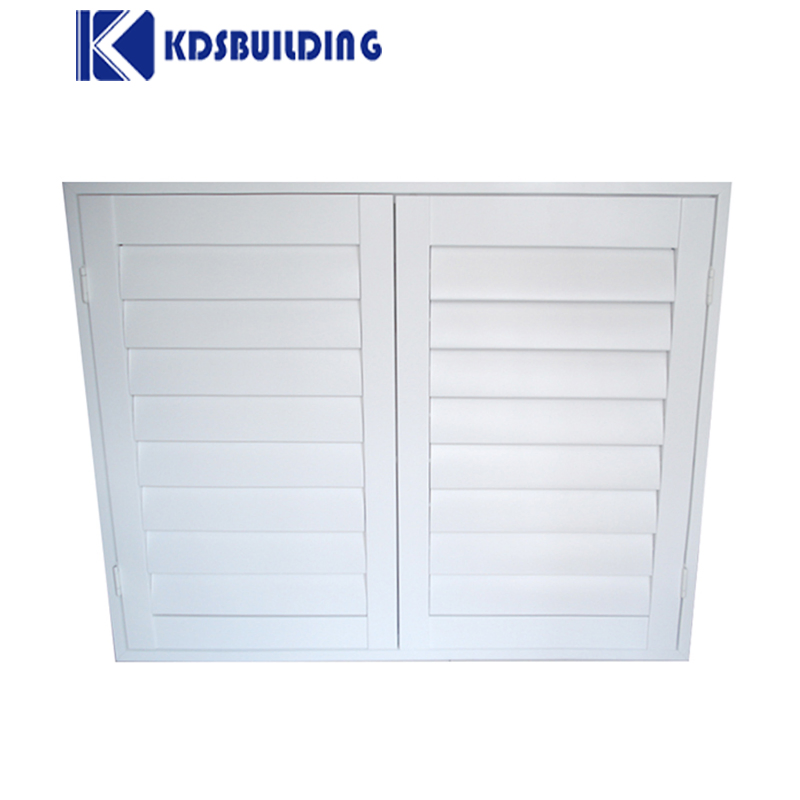Wooden Shutter Outdoor Blind Window for Windows White Window Shutters Exterior Horizontal Louver Window