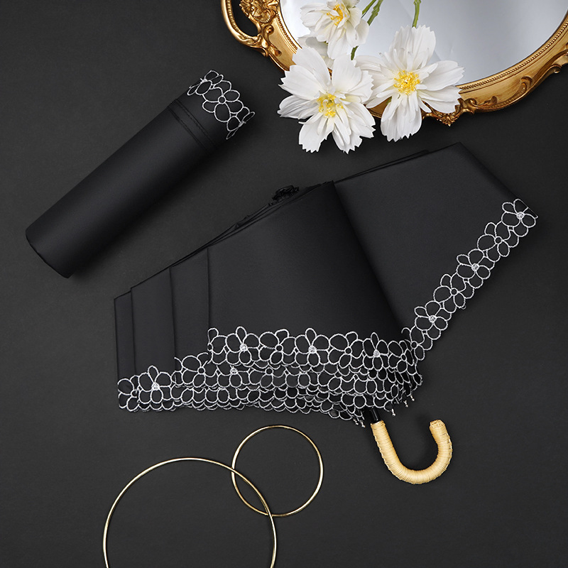 Зонт складной ветрозащитный с отражающей полосой