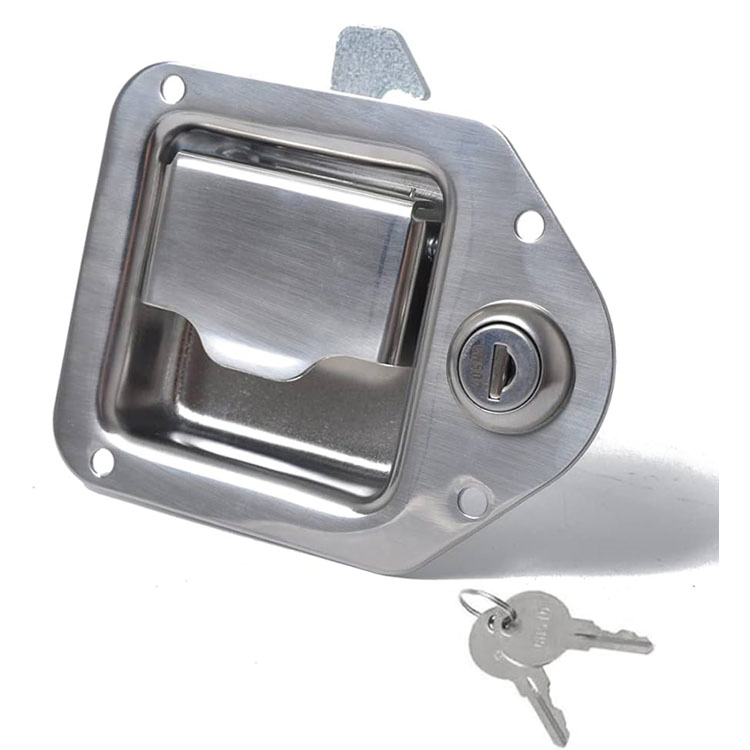 Industrial Stainless Steel Metal Trailer Truck Parts Security Tool Box Latch Hardware Panel Cabinet Door Lock T-Type Handle Paddle Lock