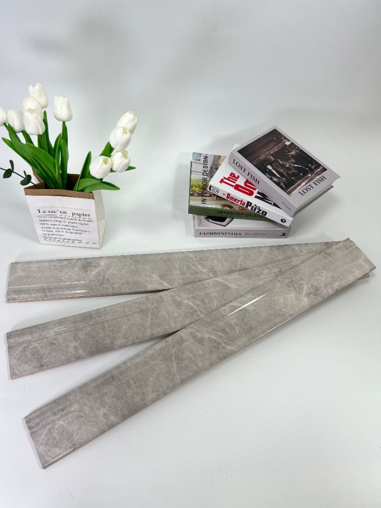 100X800mm Glazed Porcelain Tile Dark Color Skirting Border Tile for House Decorative