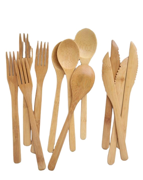 Bamboo Knife, Fork and Spoon Western Tableware