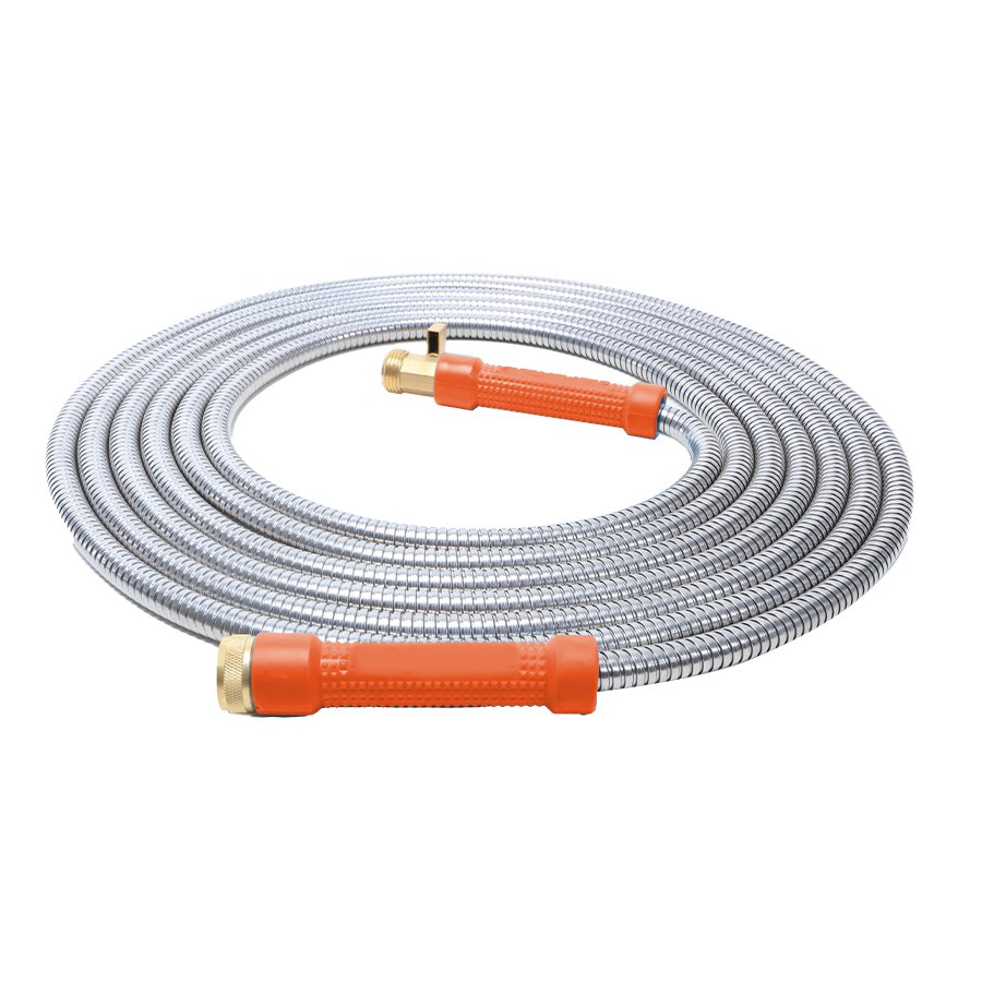 Yardforce Heavy-Duty Puncture Proof Garden Hose 25-Foot 1/2-Inch W/ Brass Fitting & on/off Valve