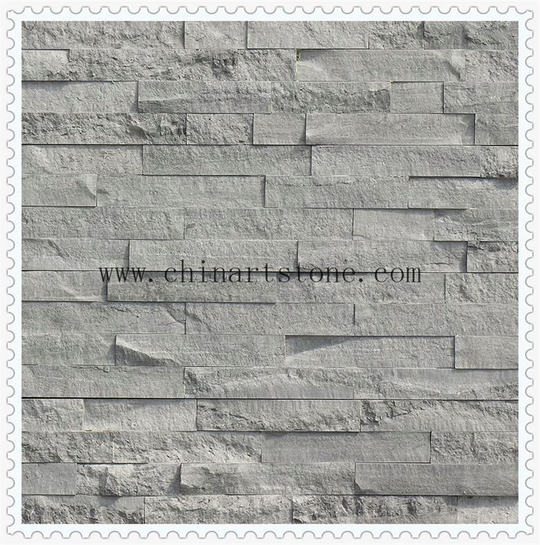 China Hot Sale Blue Wooden Culture Stone Slate for Wall Cladding