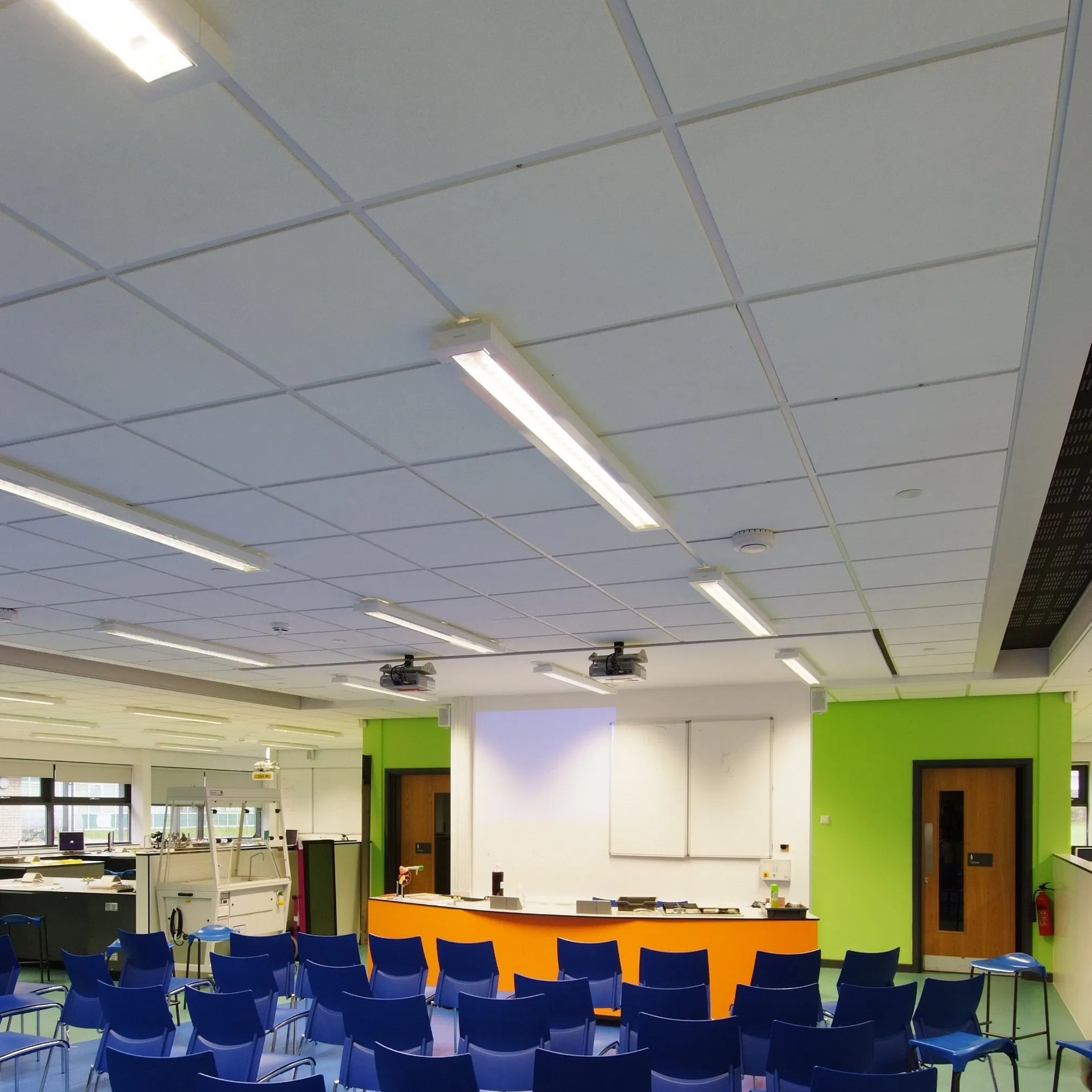 Decorative Interior Acoustic Ceiling Tiles Fiberglass Sound Absorbing Ceiling Panels