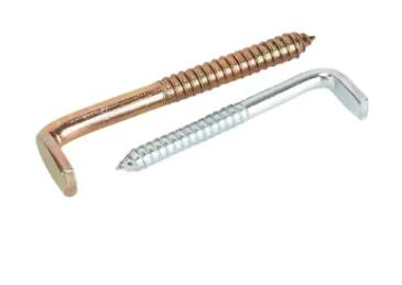 Г-образный саморез с крюком, медное покрытие, 1"/1.5"/0.75"/0.625"