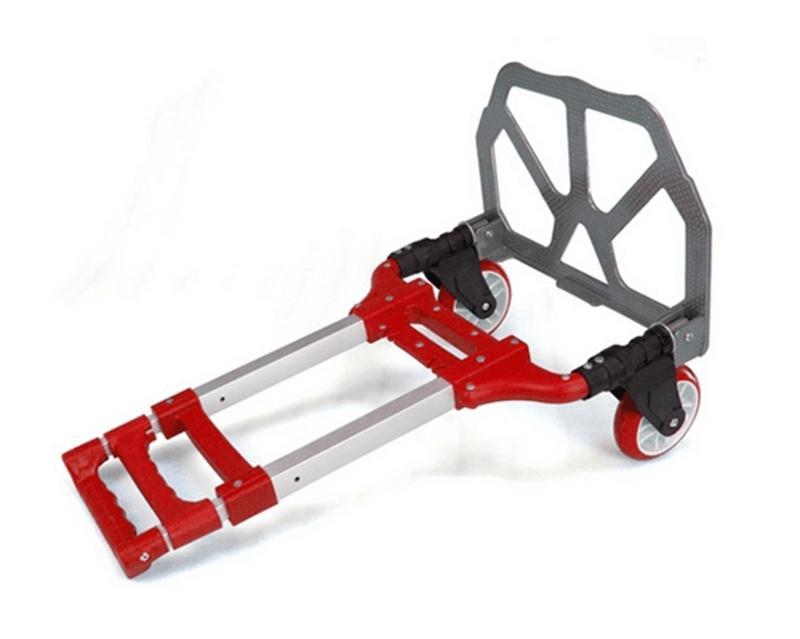 Foldable Aluminum Hand Trolley with Red Color
