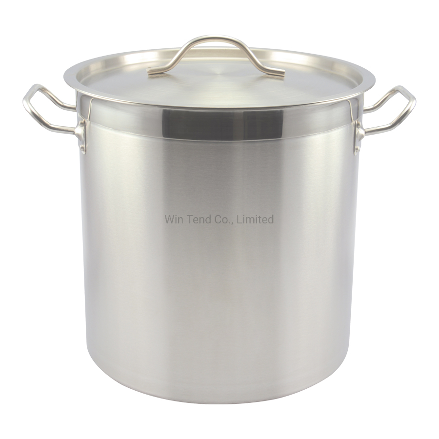 03 Style Stainless Steel Kitchen Equipment Steamer Induction Stock Pot with Sandwich Bottom