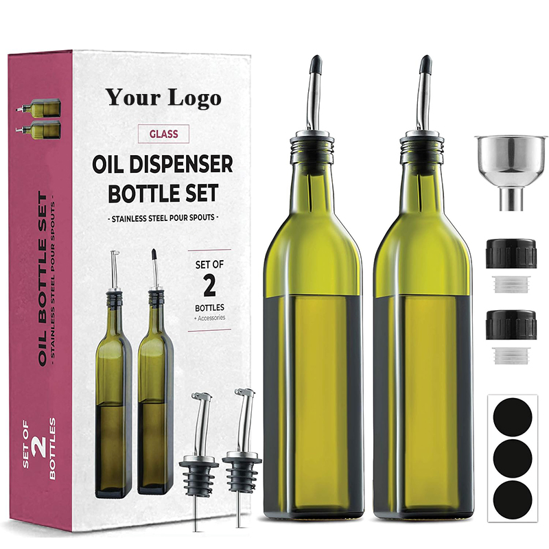 250ml 500ml 750ml 1000ml Custom Label Glass Olive Oil Bottle with Aluminum Cap