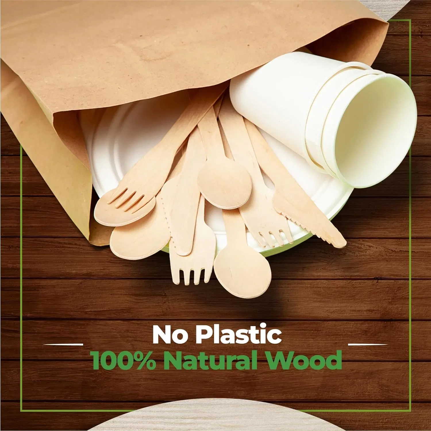 Wholesale Restaurant Bamboo Wooden Cutlery Set Disposable Bamboo Wood Spoon/Fork/Knife/Chopsticks Kit
