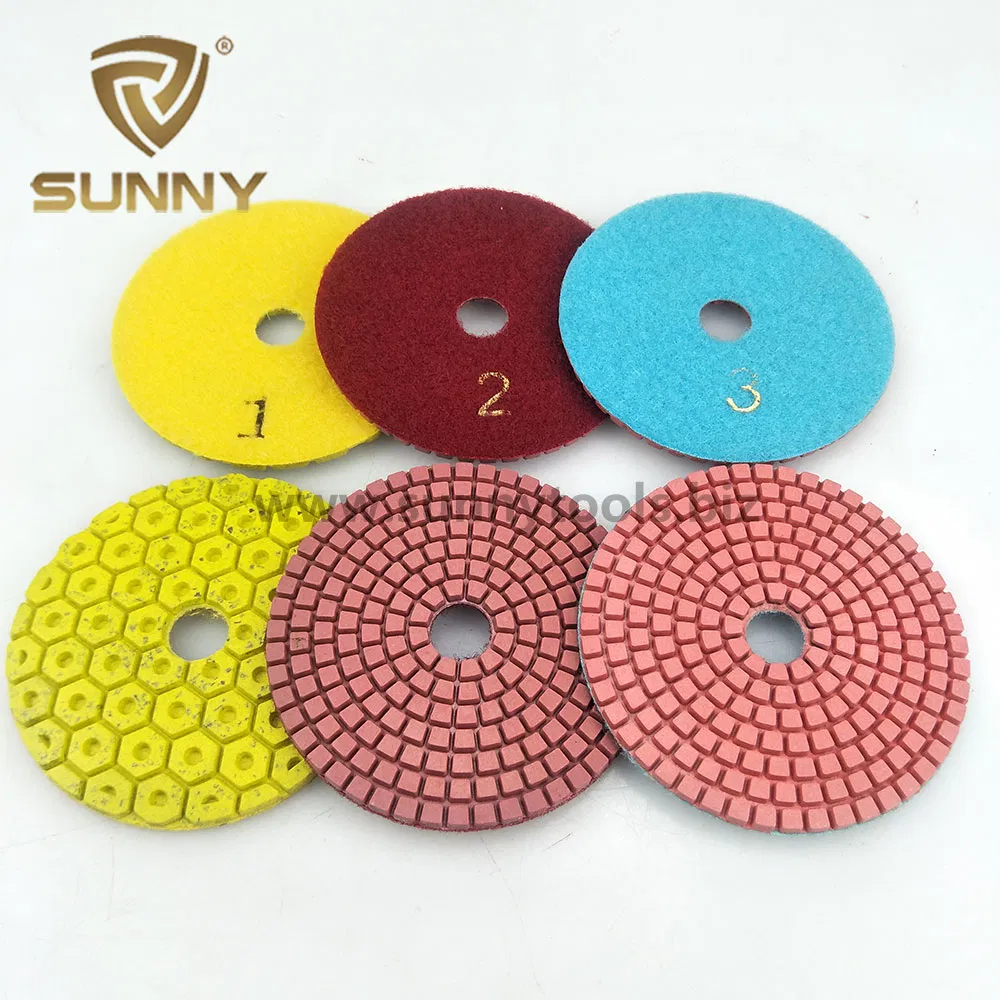 Wet Type 3 Step Diamond Polishing Pads for Marble and Granite