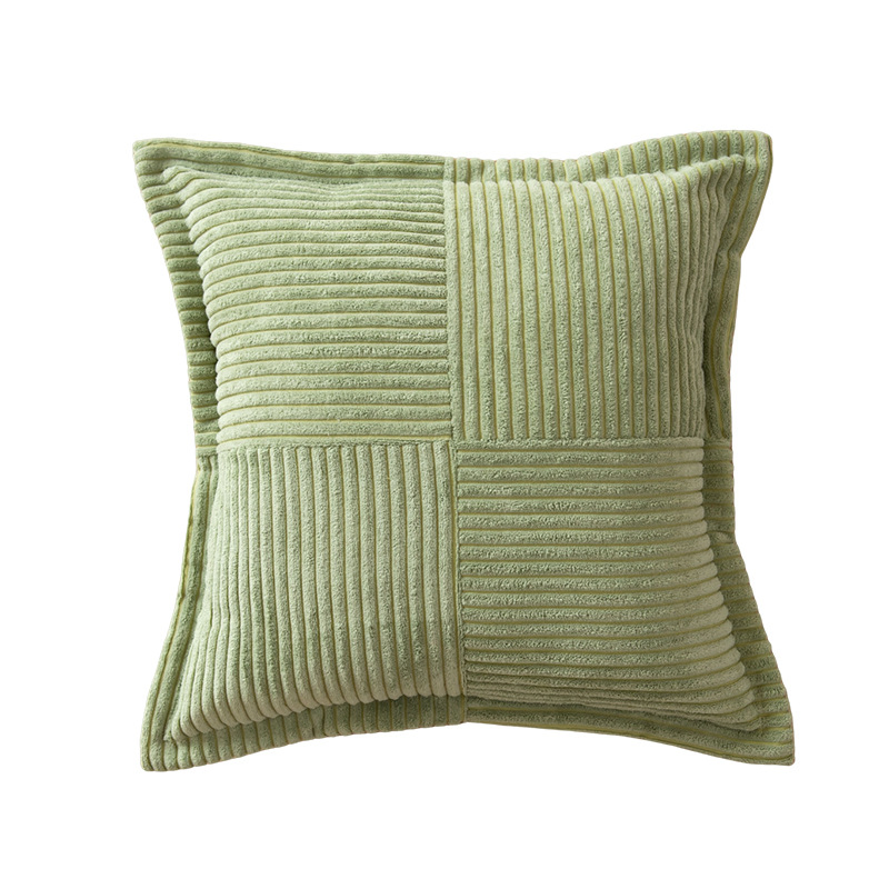 18X18 Inch Square Soft Solid Corduroy Pillow Cushion Cover for Home Couch Bed