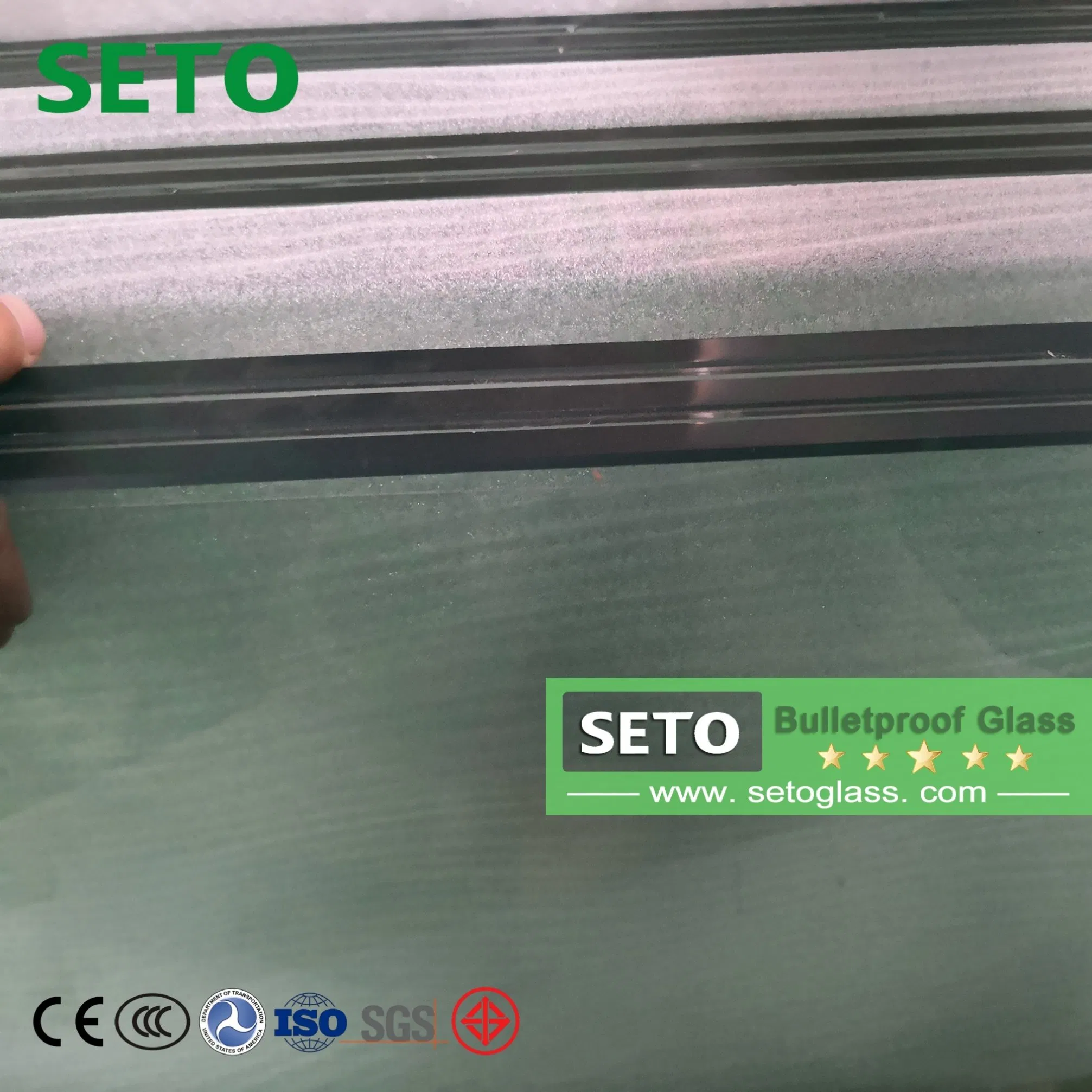 Laminated Bulletproof Glass Customization 24mm 26mm 41mm 71mm 98mm for Curtain Wall Partition Door Window