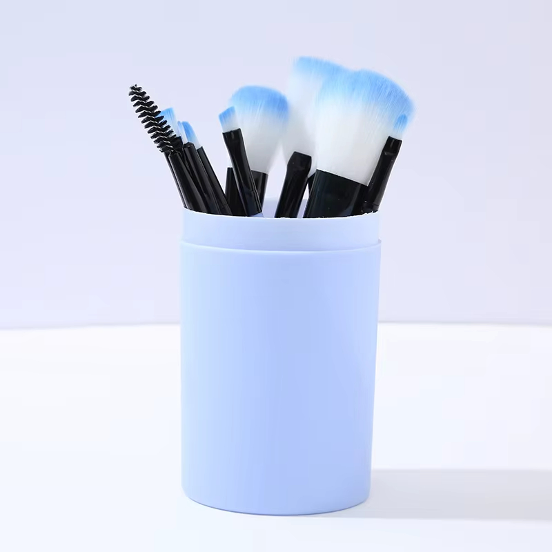 Gloway Wholesale Private Label 12PCS Kit Custom Pink Foundation Makeup Brush Set