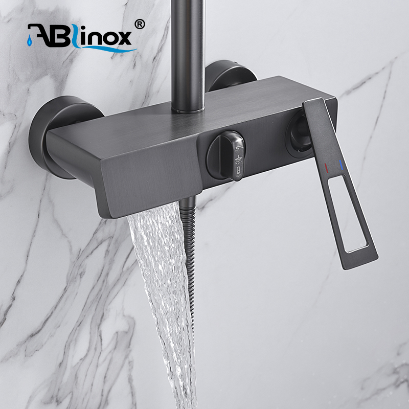 Душевая система с верхним душем ABLinox, квадратная