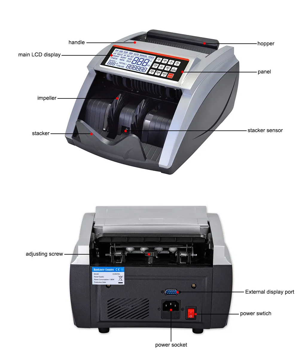 Al-5100 Portable Fake Note Detector Money Counting Machine