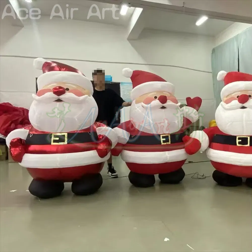 Giant Inflatable Santa Claus Air Blow Cartoon Father Christmas Decoration 1.8mh Festival Ornament Event Mall Advertising Props