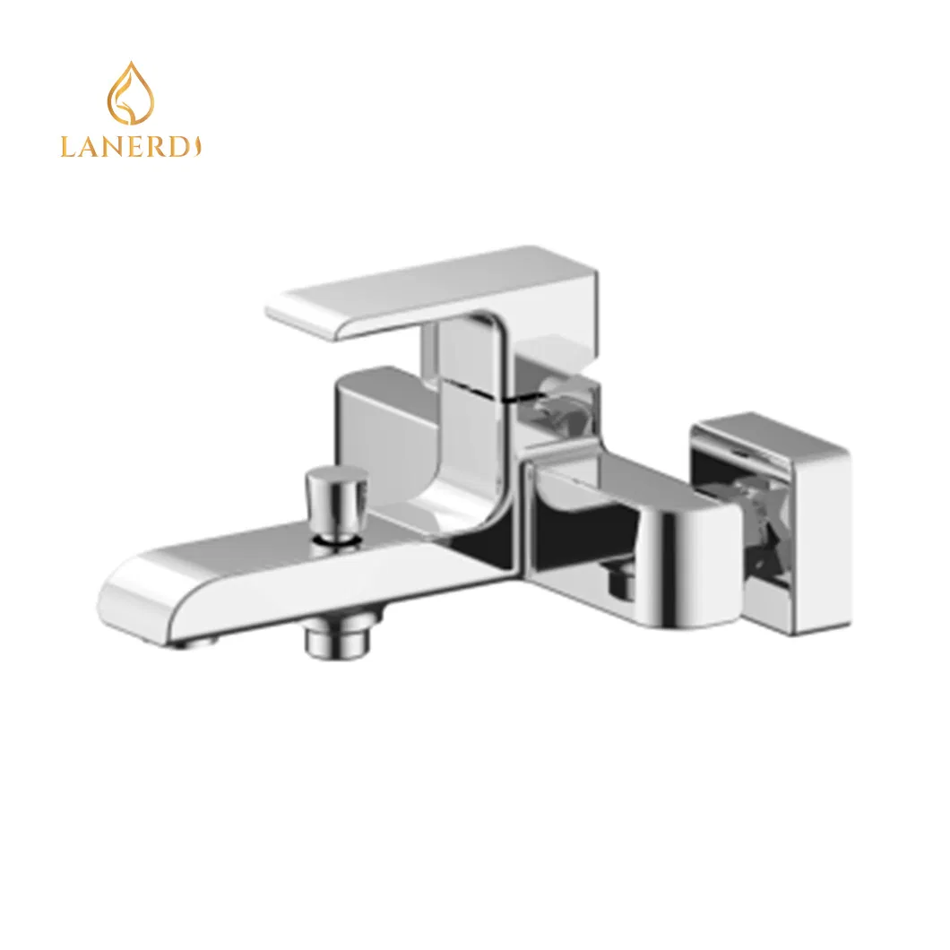 2 Functions Water Way Brass Wall Mounted Bathroom Tub Faucet