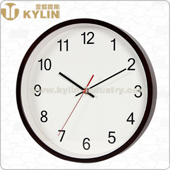 Cheap and Durable Wooden Wall Clock Offset Printing Logo