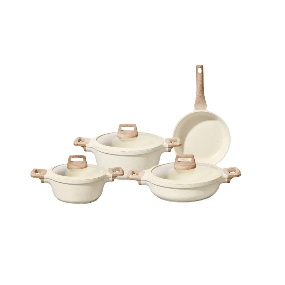 Factory Directly Ready to Ship 7-Piece Granite Cookware Set with Good Quality