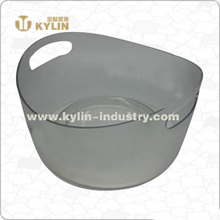 China Made High Quality Transparent Plastic Oval Ice Bucket