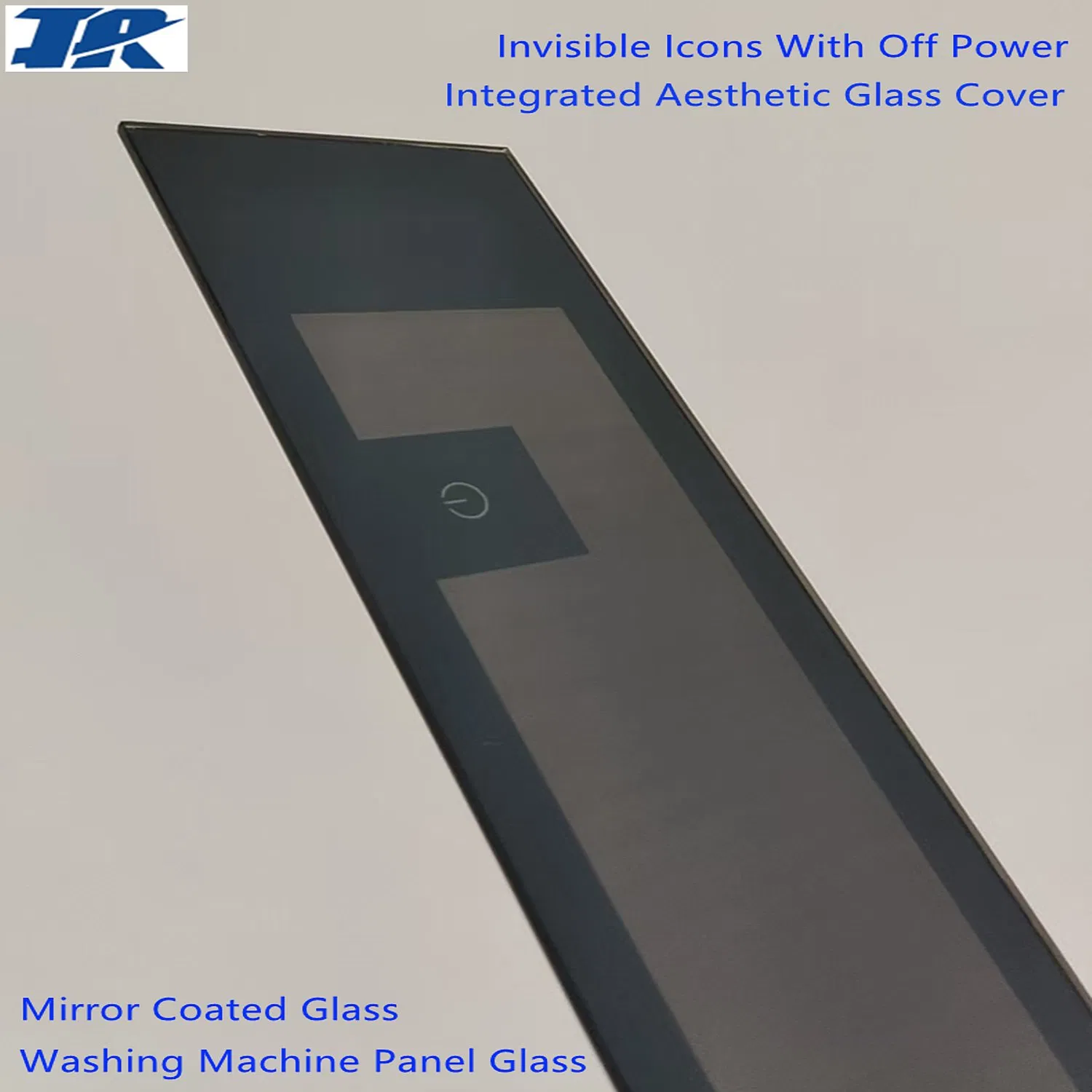 Mirror Coated Tempered Glass for Washing Machine Control Panel/ Range Hood/ Refrigerator
