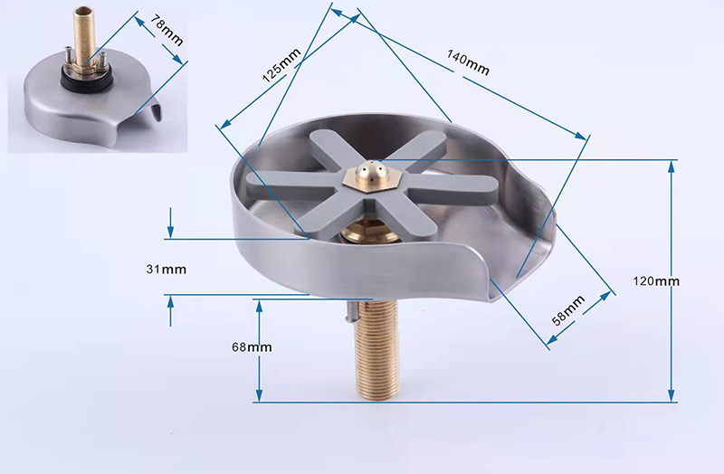 Стальной ополаскиватель для стаканов для кухни