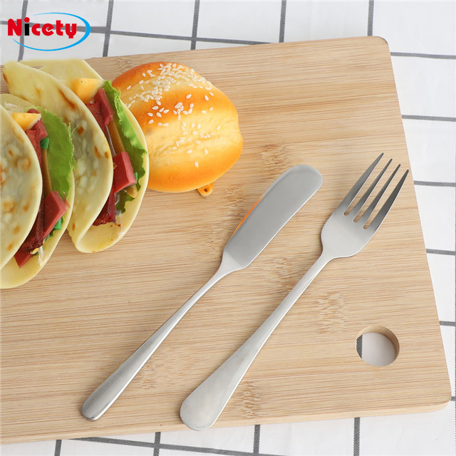 Custom Metal Kids Mini Eco Reusable Knife Cutlery Set Stainless Steel Tableware Spoon and Fork