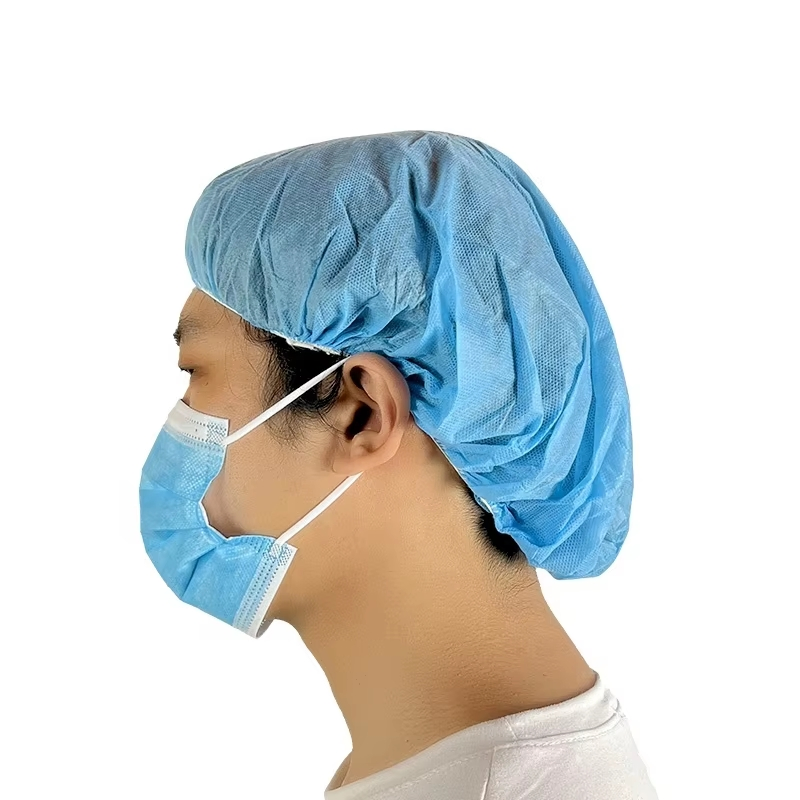 Disposable Bouffant Cap Non-Woven Mob Caps Breathable Anti Dust Hair Net Cap with Elastic for Labs, Industry, Food Service