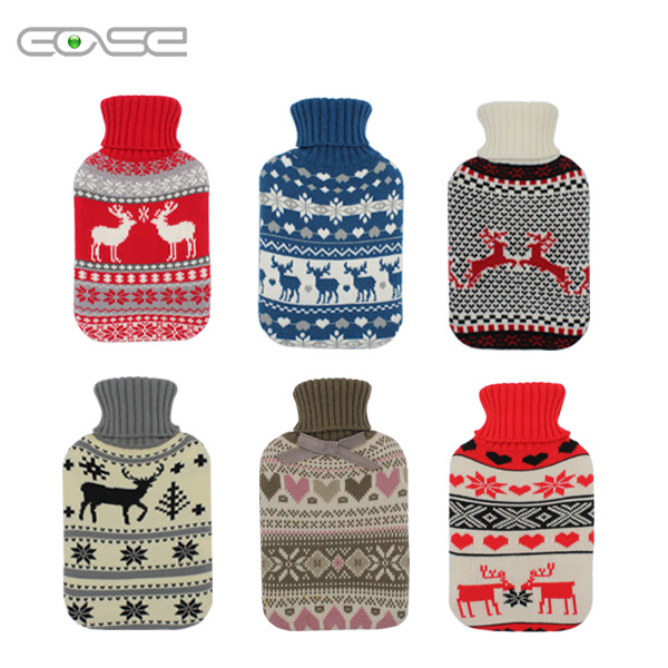 Eco-Friendly Rubber Hot Water Bottle with Holiday Covers