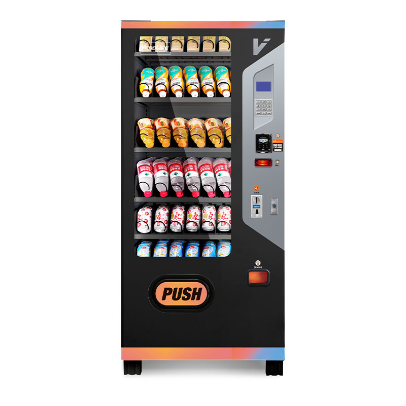 Factory Cheap Large Capacity Supermarket Combo Self Service Slim Vending Machine for Food and Energy Soft Drinks Snacks Shopping Mall Manufacturer